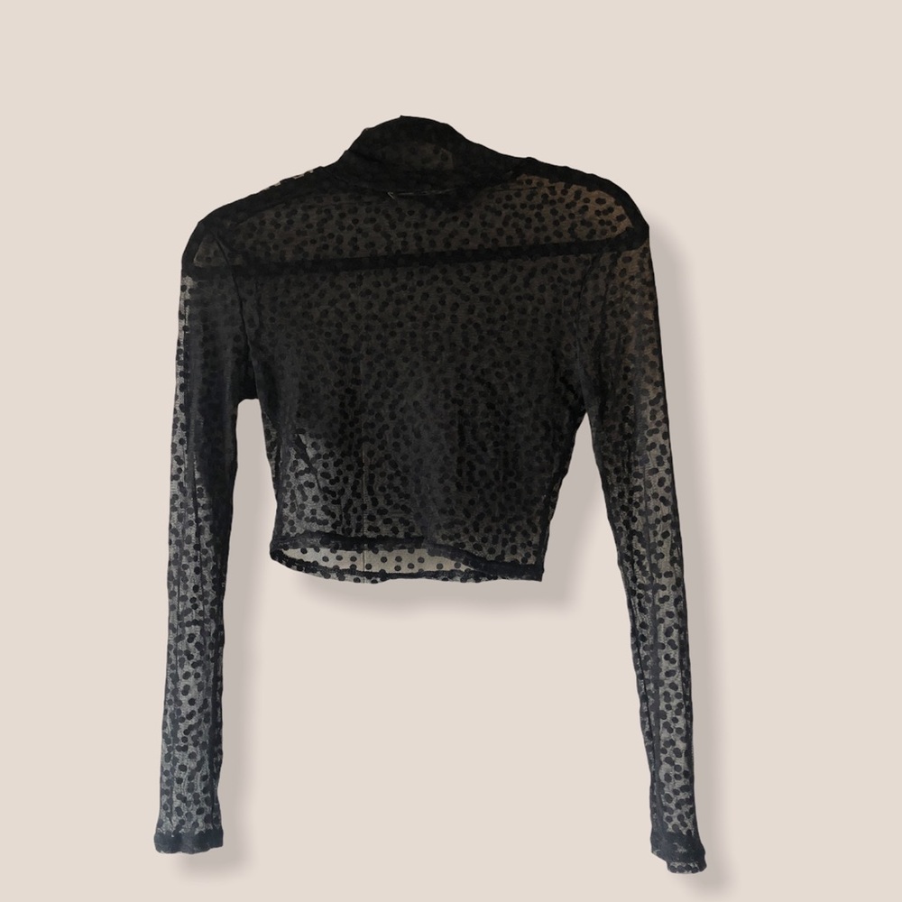 Oh My Love London Sheet Polka Dot Top Black